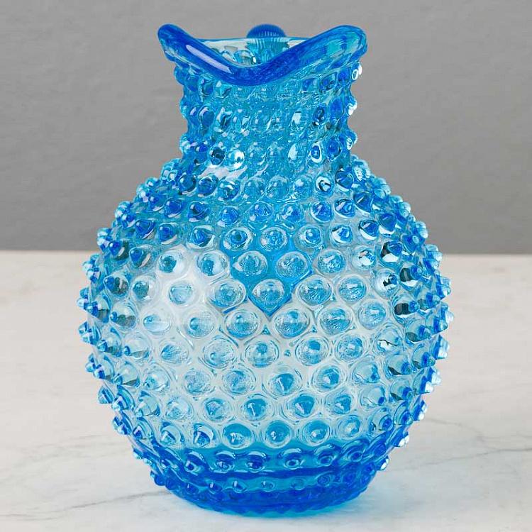 Бирюзовый кувшин Диамант Pitcher Hobnail Turquoise Large