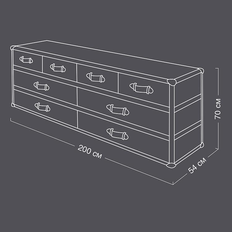 Комод-сундук Путешественник, чёрное дерево Traveller Sideboard, Black Wood RM