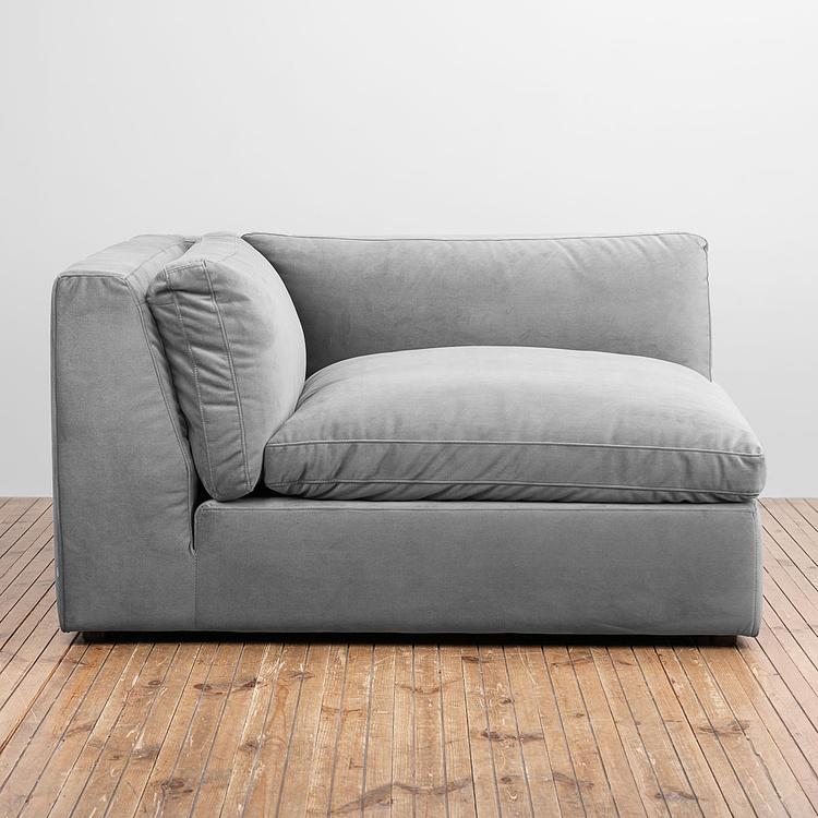 Угловой модульный бархатный диван Зенна 2, S Zenna Group Small 2 Velvet