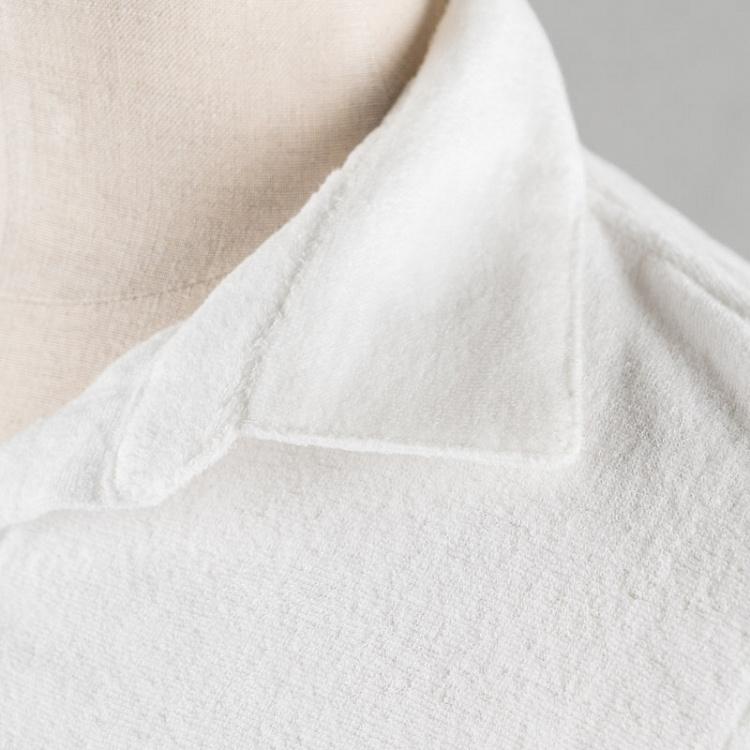 Легкая ночная хлопковая рубашка, размер M Airy Feel Shirt Robe Sleep Wear White M