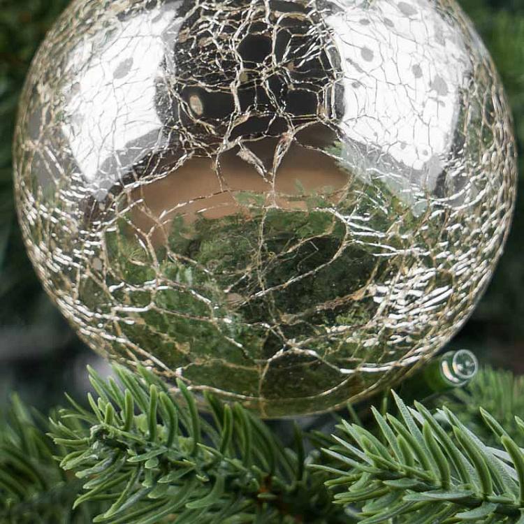 Ёлочная игрушка Золотистый стеклянный состаренный шар, S Aged Glass Ball Gold 8 cm