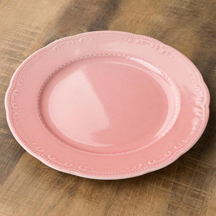 Пудрово-розовая обеденная тарелка Старая Вена, S Vecchio Vienna Dinner Plate Small Powder Pink