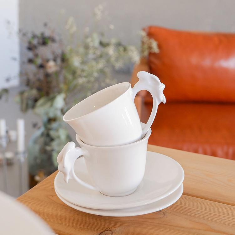 Кофейная пара Белый кролик White Rabbit Coffee Cup And Saucer