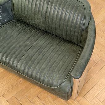 Двухместный диван Liner 2 Seater PF натуральная кожа Matcha Grain