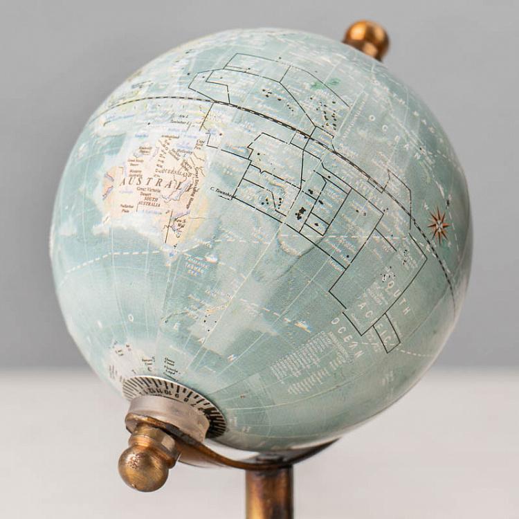 Набор из трёх винтажных маленьких глобусов Set Of 3 Vintage Globes Tiny Mango Wood