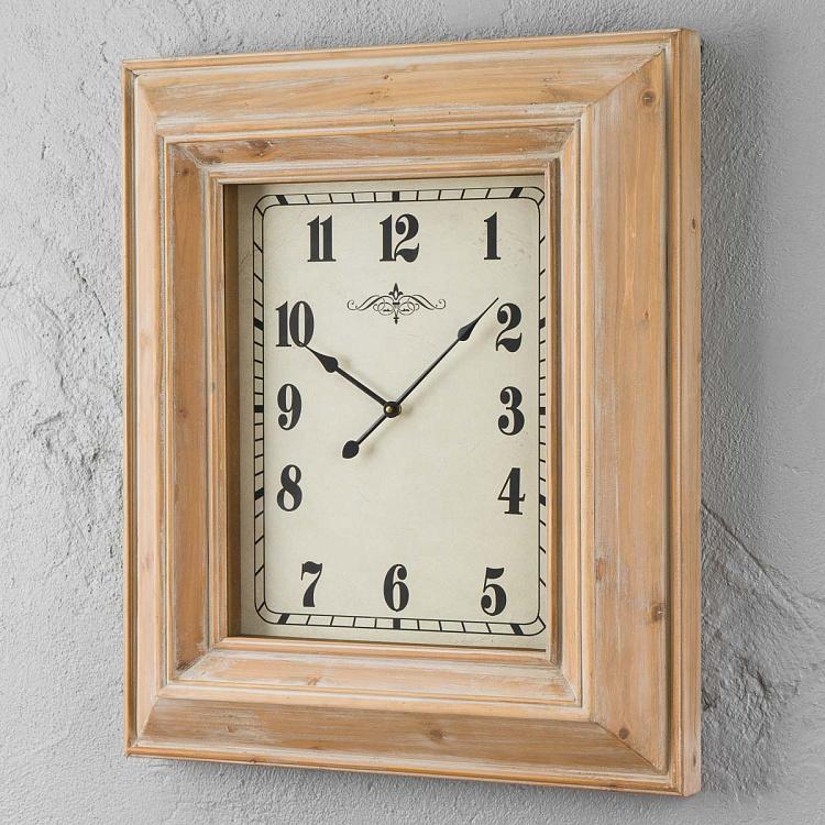 Настенные прямоугольные часы из сосны Rectangular Pine Clock