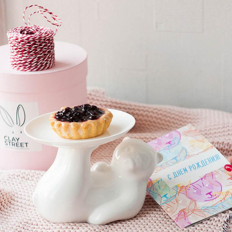 Сервировочная подставка Медведь, S Decorative Plate Bear Small