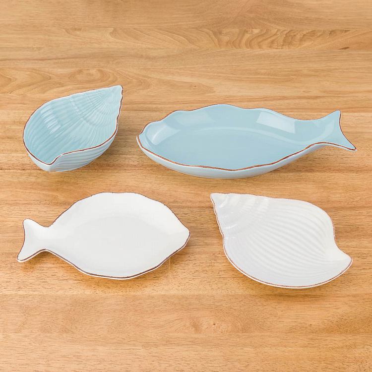 Белое сервировочное блюдо Рыбка Дори, S Dory Fish Plate Small White