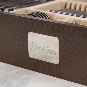 Набор из 126-ти столовых приборов Set Of 126 Cutlery Pieces Settecento Stone Washed Wooden Box