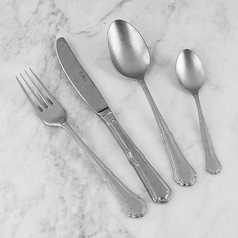 Набор из 126-ти столовых приборов Set Of 126 Cutlery Pieces Settecento Stone Washed Wooden Box