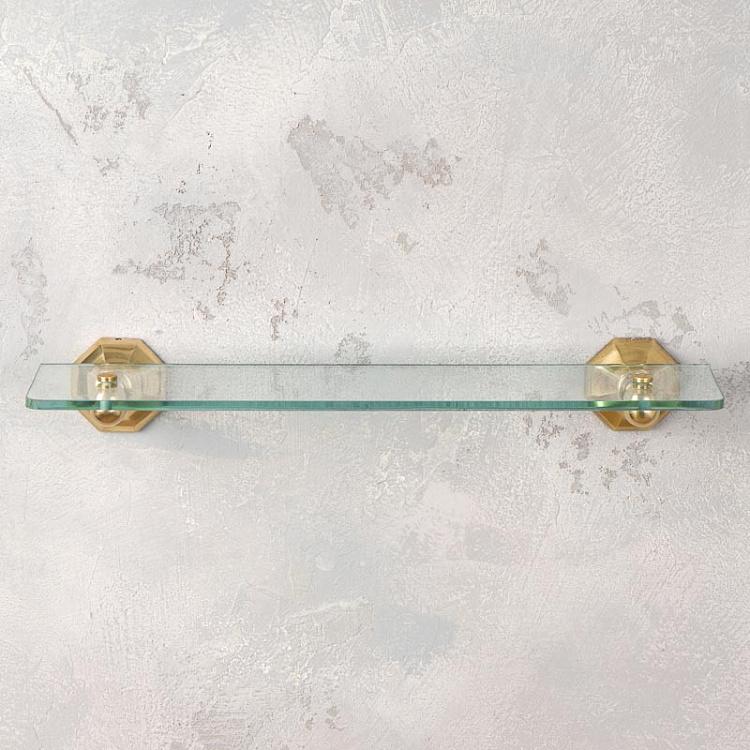 Полка для ванной Голливуд Octave Vanity Shelf Antique Gold
