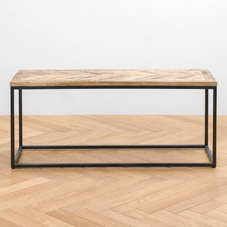 Журнальный стол из дерева манго Паркет Parquet Coffee Table Mango Wood