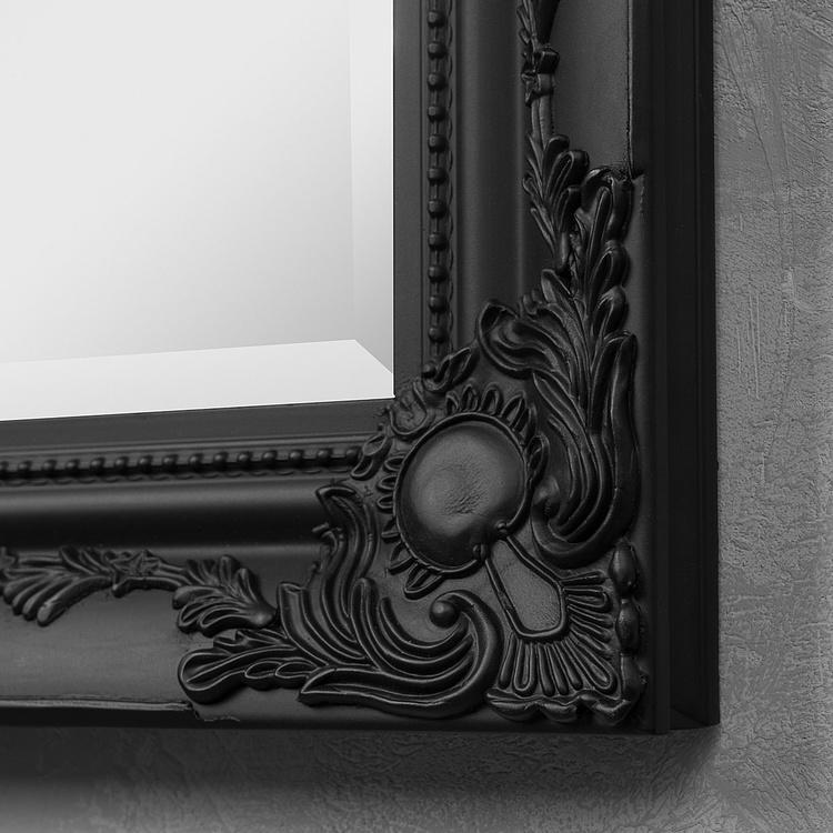 Настенное зеркало в чёрной раме Классический орнамент Classic Ornate Wall Mirror Black