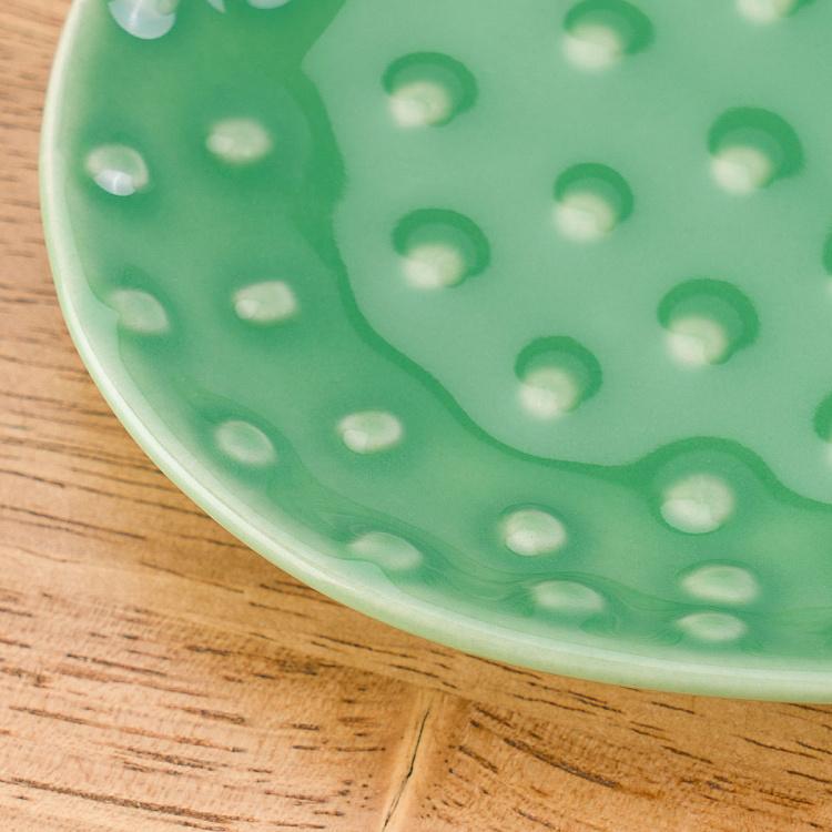 Зелёное сервировочное блюдо Пачи кактус Pachy Cactus Plate Dark Green