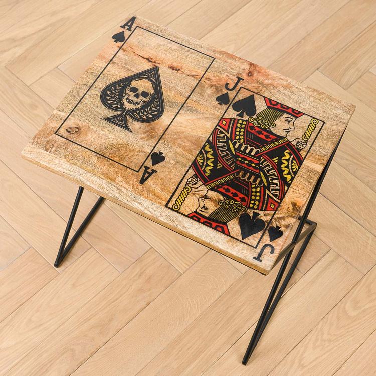 Комплект из двух столиков Карты Set Of 2 Card Game Nesting Tables