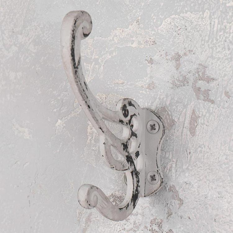 Двухрожковый серый винтажный крючок 3 Vintage Hook Grey 3