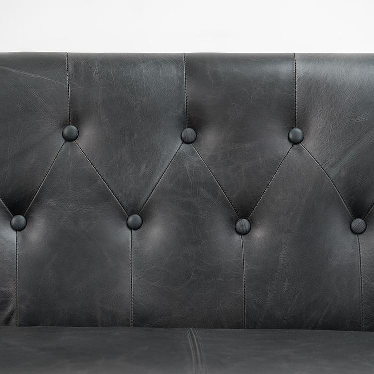 Двухместный кожаный диван Маршал, песочные ножки Marshall 2 Seater, Oak Sandwashed Leather