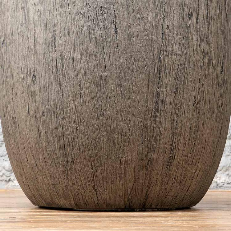 Кашпо-чаша Эффектори белёный дуб, L Effectory Wood Bowl Pot White Oak Large