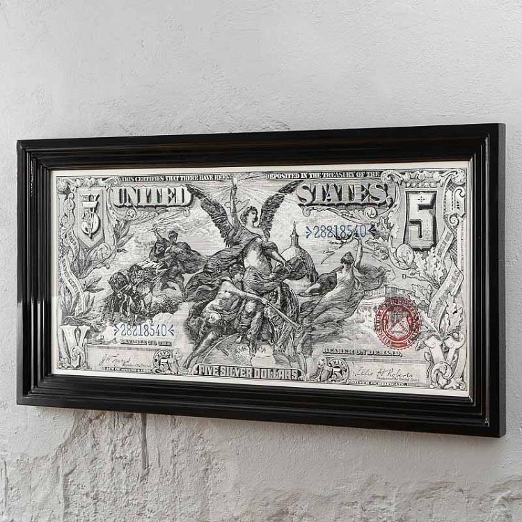 Картина-принт Серебряный сертификат Электричество Silver Certificate Electricity Art