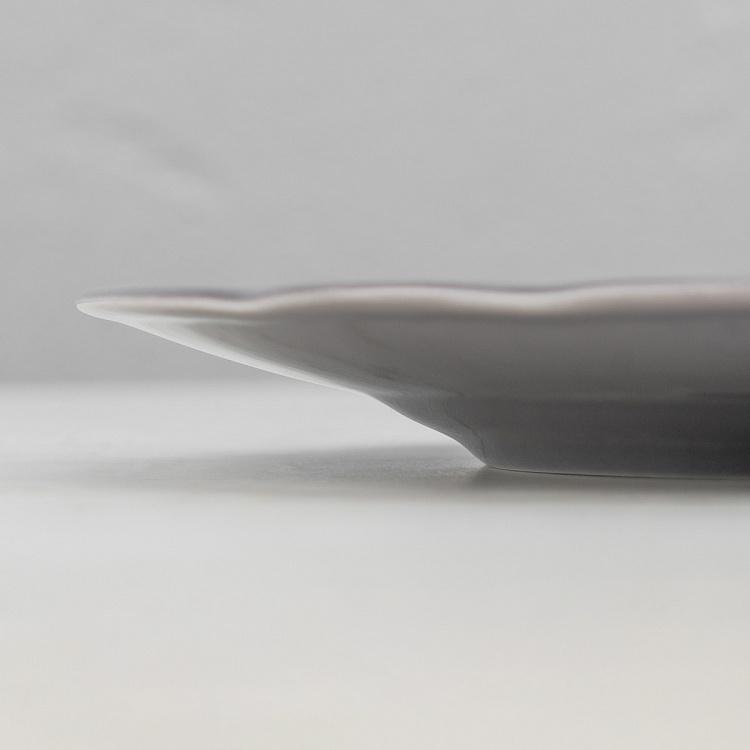 Туманно-серая обеденная тарелка Старая Вена, L Vecchio Vienna Dinner Plate Large London Smoke