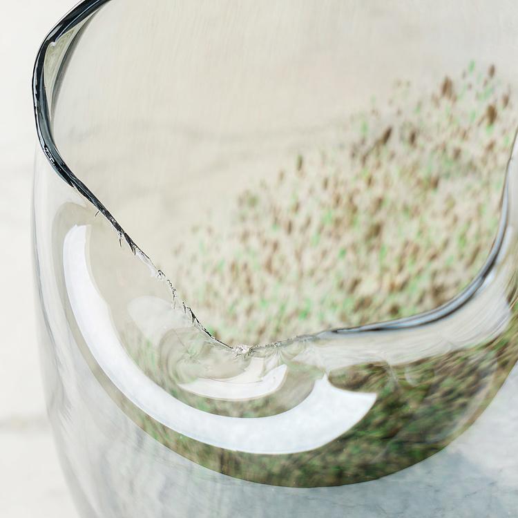 Голографическая ваза ручной работы с изогнутым краем Folded Edge Handcrafted Holographic Glass Vase