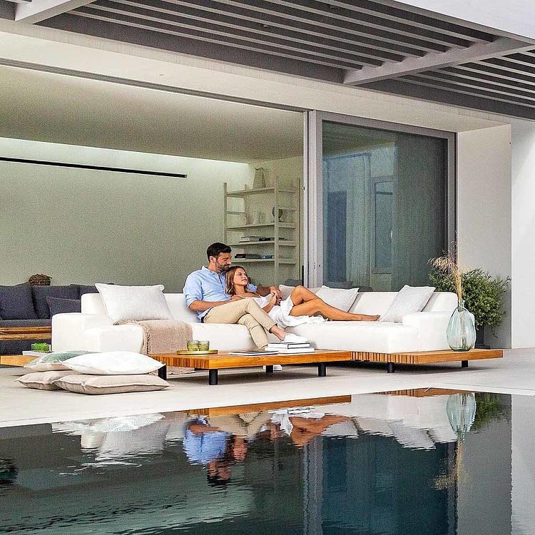 Садовый угловой диван Икона Icon Group, Golden Teak