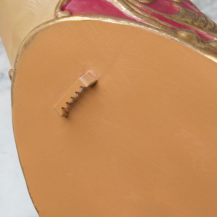 Новогоднее настенное украшение Голова Оленя Ornamental Deer Head Wall Display Brown/Burgundy 83 cm