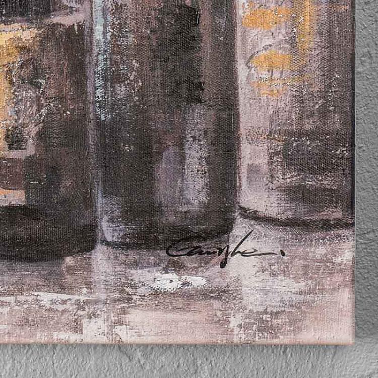 Картина акрилом на холсте Шампанское Canvas Acrylic Painting Champagne