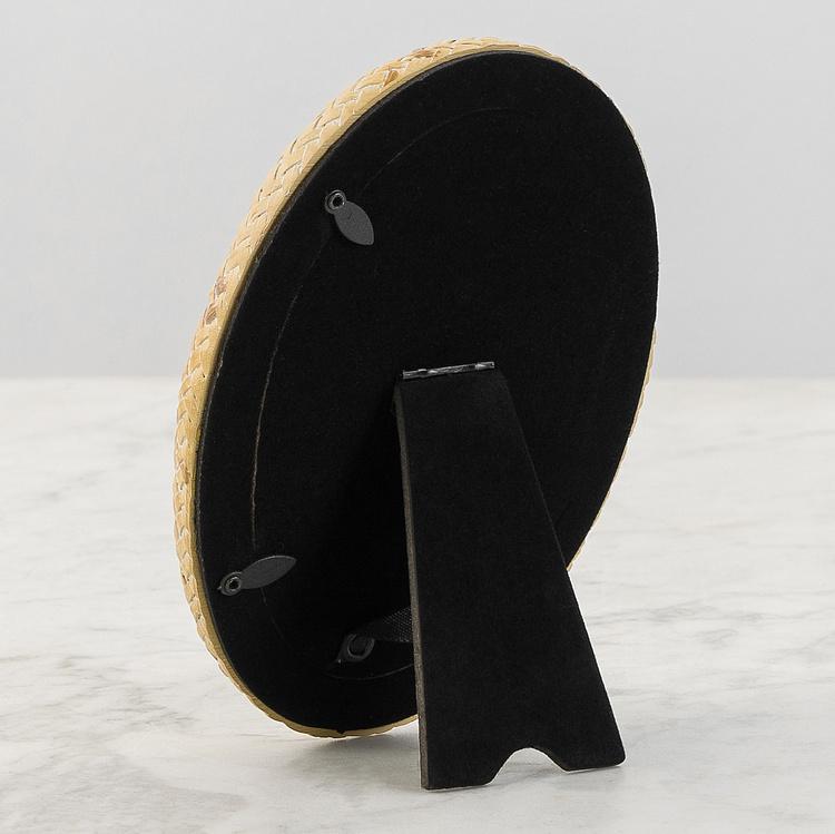 Овальная рамка для фото с кирпичным узором Yellow Brick Round Photo Frame