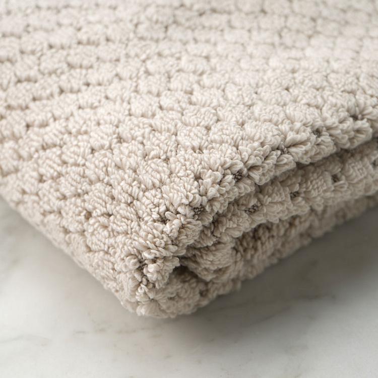 Песочно-бежевое махровое полотенце для рук и лица Пунто 50x90 см Punto Hand Towel Sand 50x90 cm