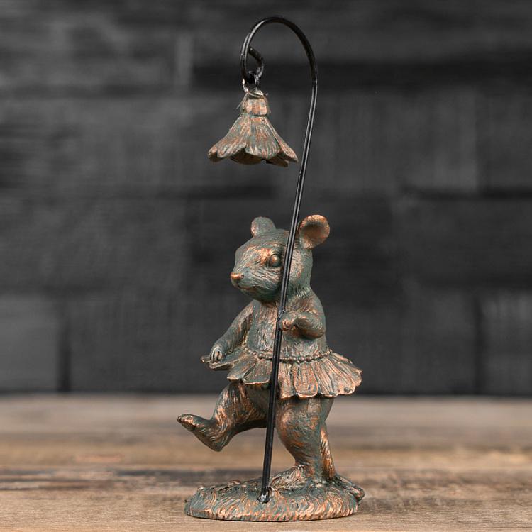 Набор из трёх статуэток Мыши с цветками Set Of 3 Small Mouses With Flowers