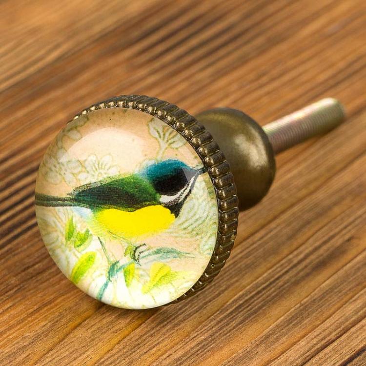 Набор из четырёх мебельных ручек Птицы 1, бронзовые Set Of 4 Handles Birds 1 Bronze