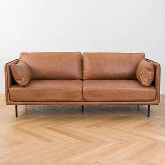 Трёхместный диван Rome 3 Seater натуральная кожа Chestnut Tan