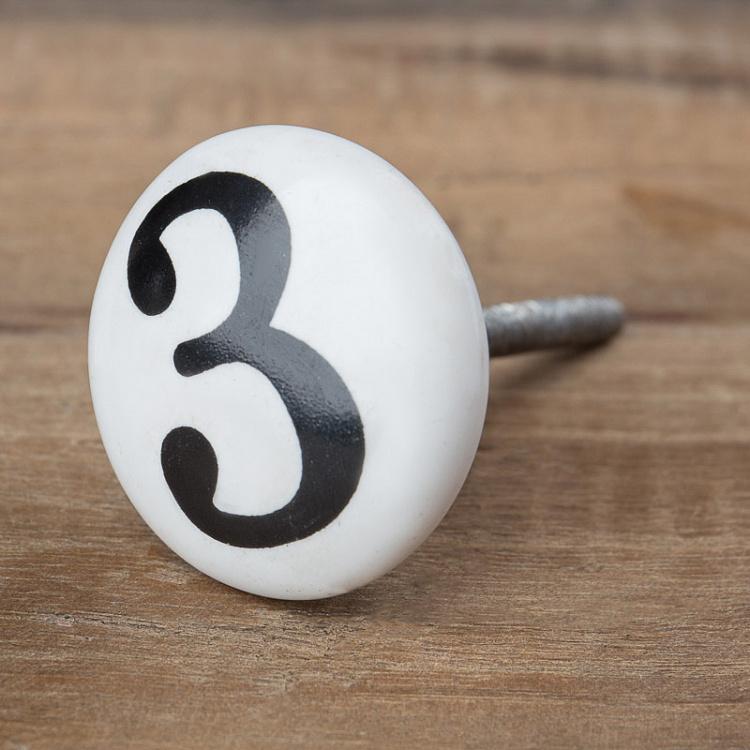 Мебельная ручка Цифры 3 Number Knob 3