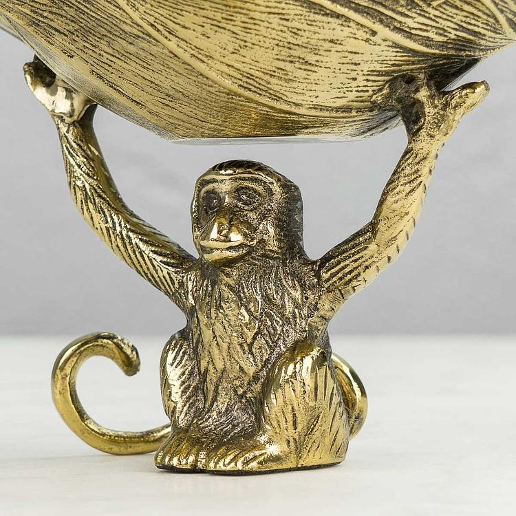 Подставка для мелочей Золотая обезьяна Monkey Tray Brass