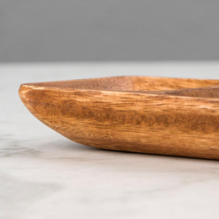 Деревянная прямоугольная менажница Органик Organic 3 Sections Rectangular Serving Dish