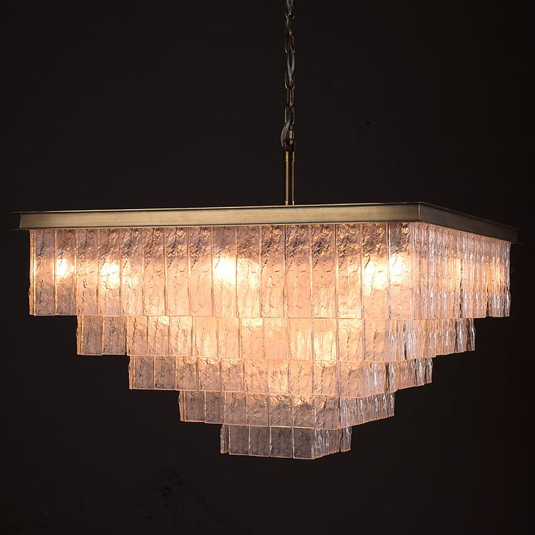 Квадратная люстра Барк с пятью кольцами Bark Square Pendant 5 Rings