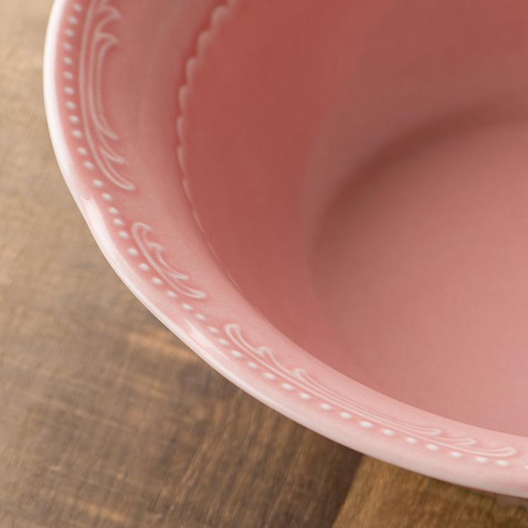 Пудрово-розовая салатница Старая Вена, S Vecchio Vienna Salad Bowl Small Powder Pink