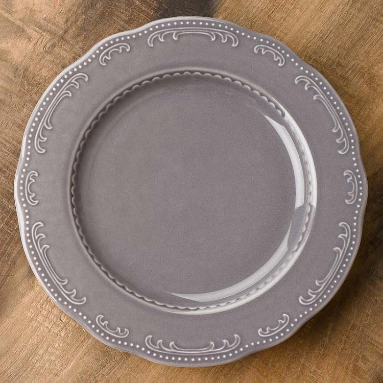 Туманно-серая десертная тарелка Старая Вена Vecchio Vienna Dessert Plate London Smoke