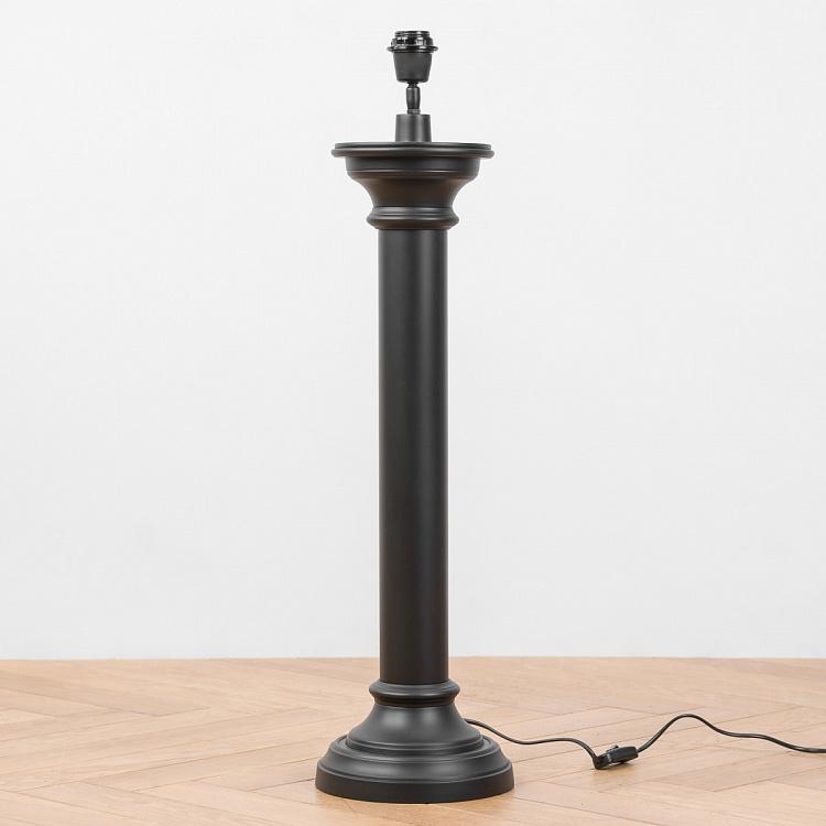 Чёрная напольная лампа с абажуром Цилиндр Cylinder Black Floor Lamp With Shade