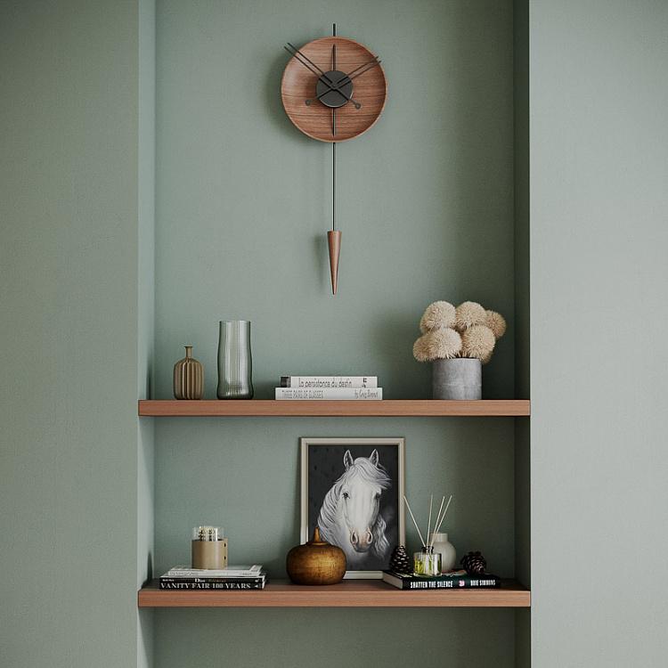 Настенные часы из ореха Орбита Orbit Walnut Clock