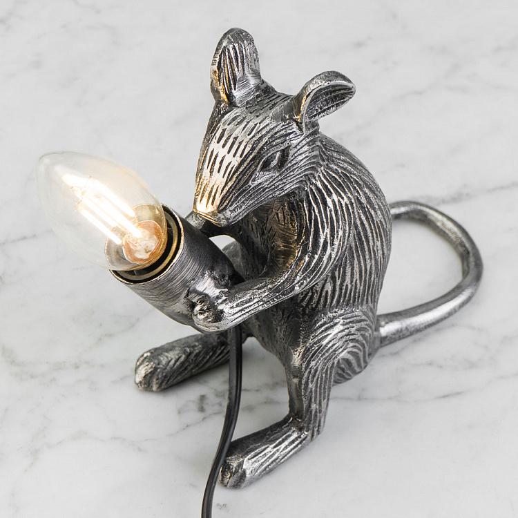 Серебряная настольная лампа Гонсалес Gonzales Lamp Silver Patina