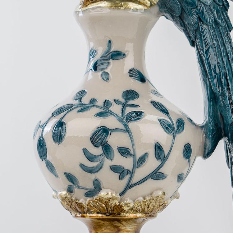 Набор из двух подсвечников Голубые попугаи Set Of 2 Candle Holders Parrots Blue