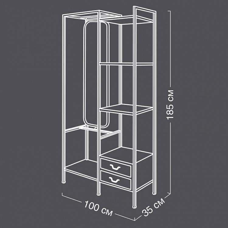 Стеллаж с зеркалом Бонапарт Bonaparte Shelf With Mirror