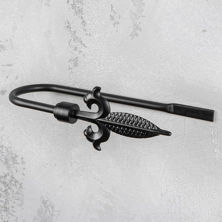 Держатель для шторы Готическая лилия чёрный Gothic Lily Curtains Holder Black