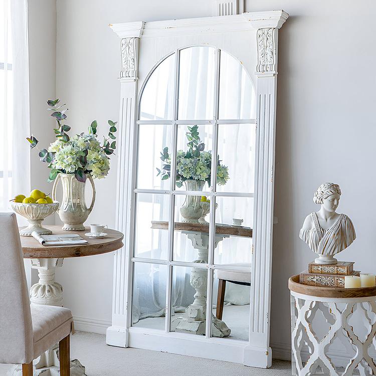 Зеркало Лили Lily Antique Floor Mirror White