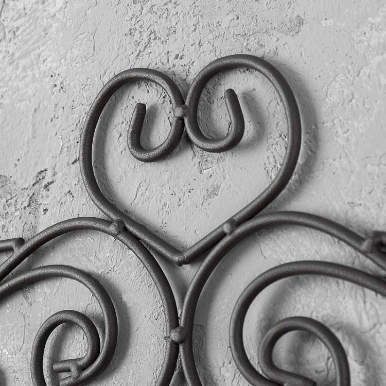 Шестиместная настенная вешалка Patere 6 Crochets Coeur Metal