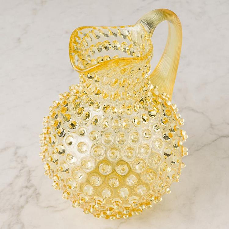 Солнечно-желтый кувшин Диамант Pitcher Hobnail Sun Yellow Large