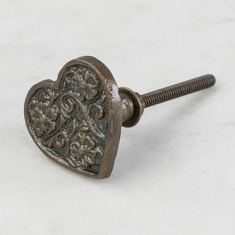 Мебельная ручка Цветочное сердце Steampunk Floral Heart Knob