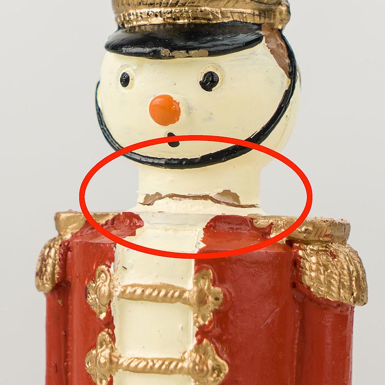 Свеча Солдат в красной форме дисконт Paraffin Candle Soldier In Red Uniform discount
